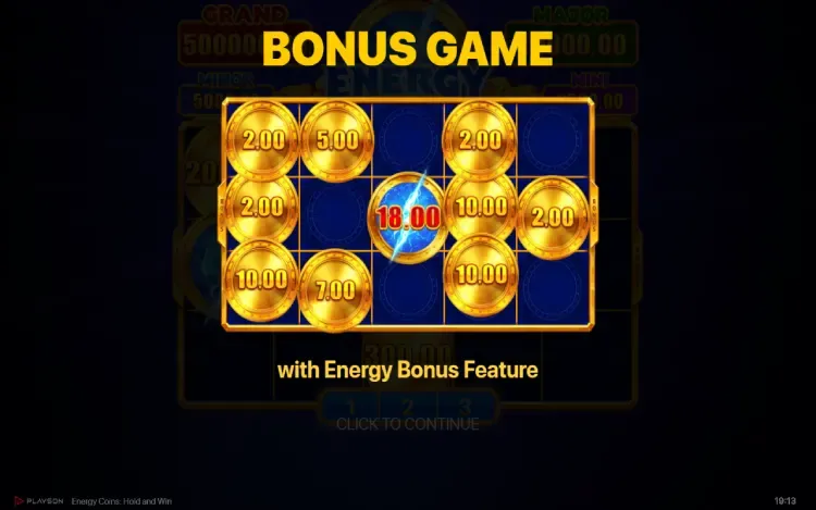Energy Coins Hold and Win - Bonus Game