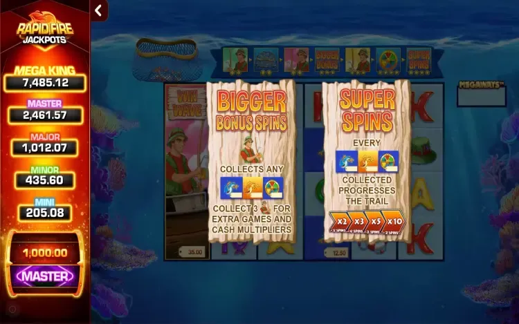 Fishin’ Frenzy Even Bigger Fish 3 Megaways Rapid Fire - Bonus Spins Feature