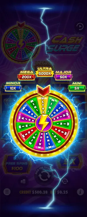 Cash Surge Mobile Features - Bonus Game
