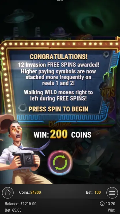 Invading Vegas - Mobile Bonus