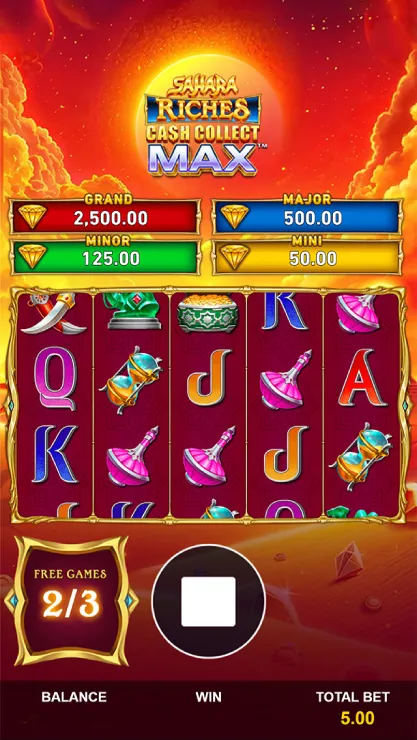 Sahara Riches: Cash Collect Max - Mobile Bonus