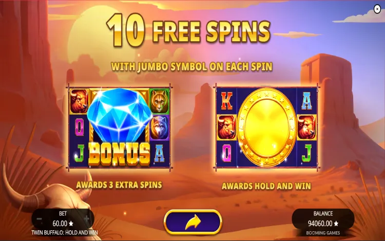 Twin Buffalo Hold and Win - Mobile Bonus
