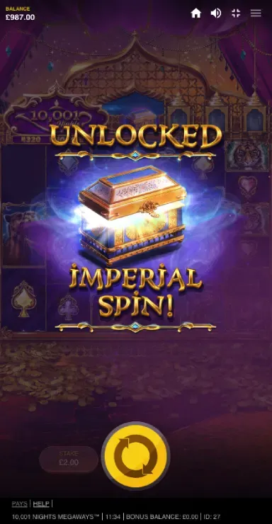 10001 Nights Megaways - Mobile Bonus