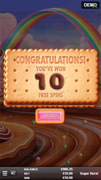 Sugar Burst Mobile Features - Bonus Game