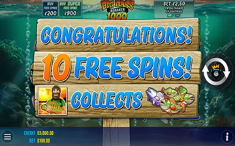 Big Bass Bonanza 1000 Mobile Features - Bonus Game