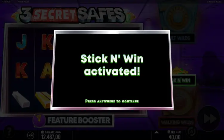 3 Secret Safes - Mobile Bonus