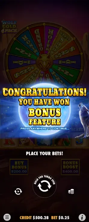 Wolf Gold 4 Pack - Mobile Bonus