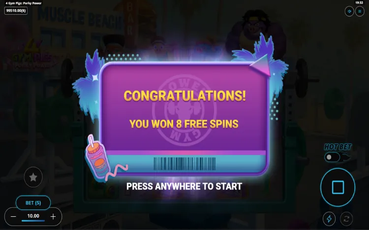 4 Gym Pigs - Porky Power - Mobile Bonus