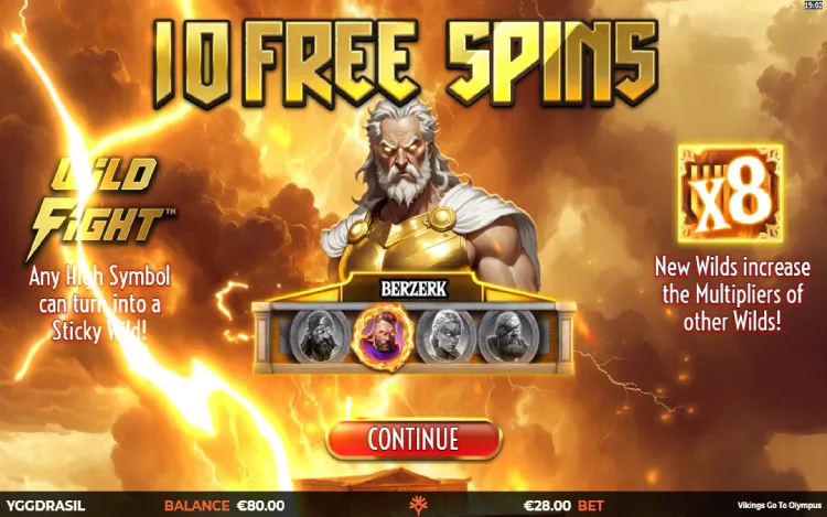Vikings Go To Olympus Mobile Features - Bonus Game
