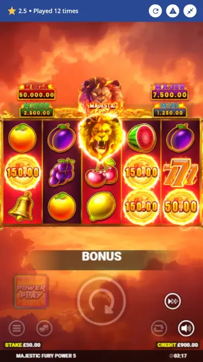 Majestic Fury Power 5 - Mobile Bonus