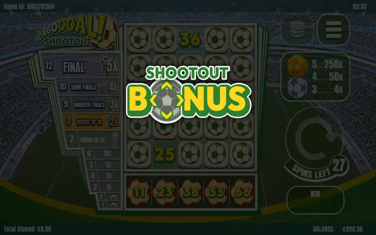Slingoooal! Shootout - Mobile Bonus