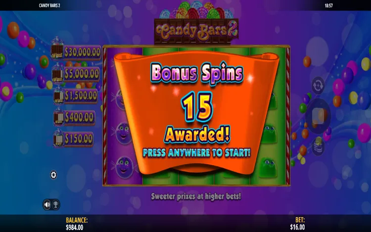 Candy Bars 2 - Mobile Bonus