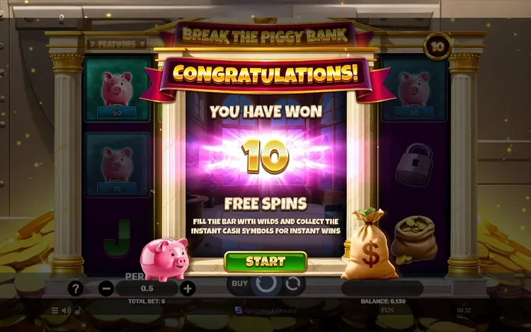 Break the Piggy Bank - Free Spin Scatter