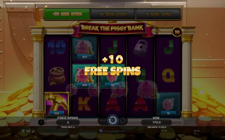 Break the Piggy Bank - Free Spin Wild Accumulation
