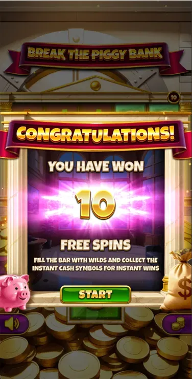 Break the Piggy Bank - Mobile Bonus Game