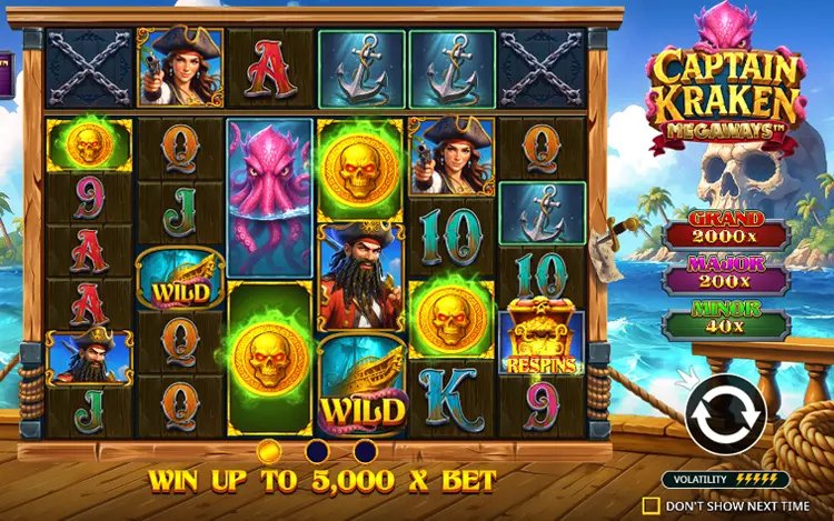 Captain Kraken Megaways Feature