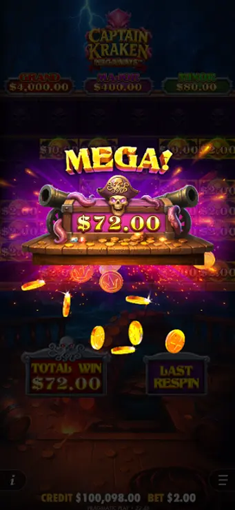 Captain Kraken Megaways - Mobile Win