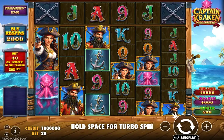 Captain Kraken Megaways - RTP