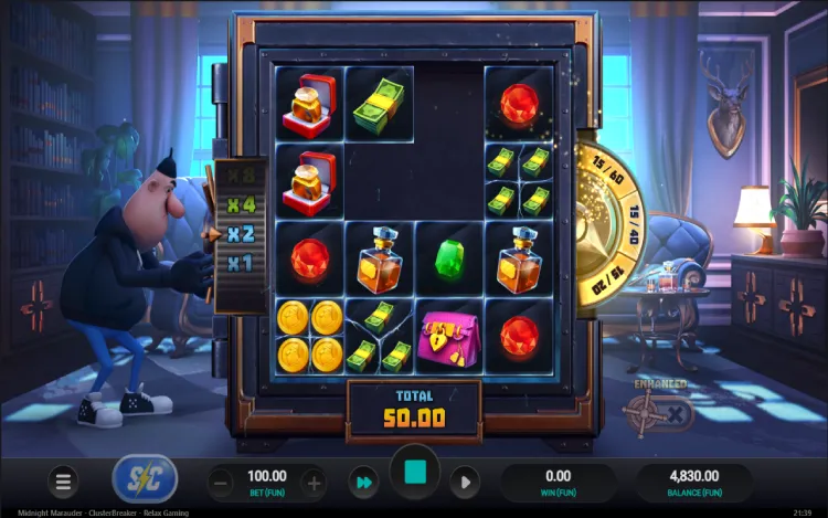 Midnight Marauder ClusterBreaker - Cascade Multiplier Wheel Feature