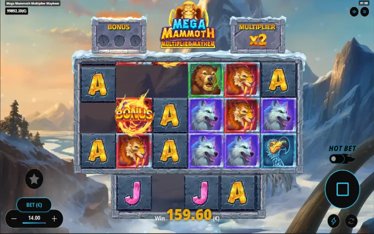 Mega Mammoth Multiplier Mayhem - Cascading Reels