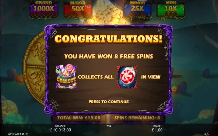 Werewolf It Up - Cash Bank Free Spins Feature