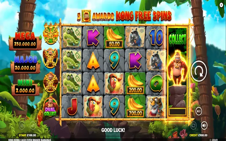 King Kong Cash Even Bigger Bananas - Cash Collect Feature