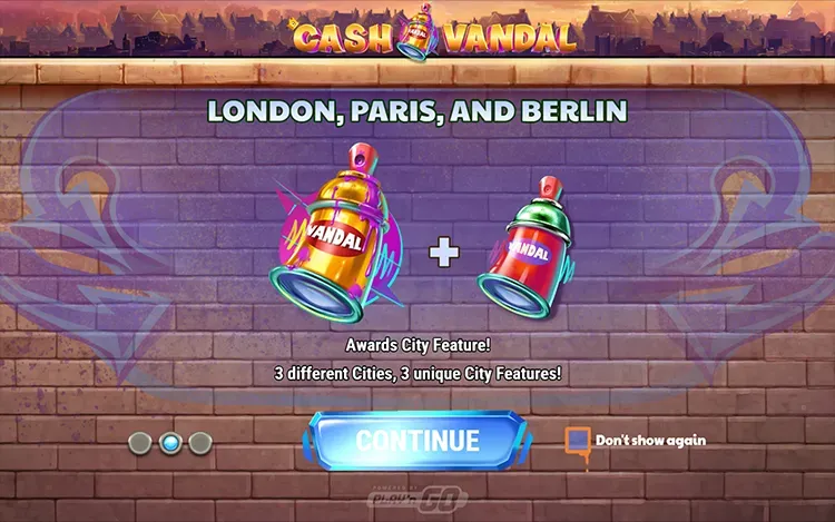 Cash Vandal - City Bonuses (London, Paris, and Berlin)