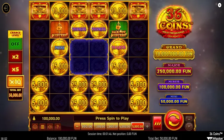 36 Coins - Chance Level Feature