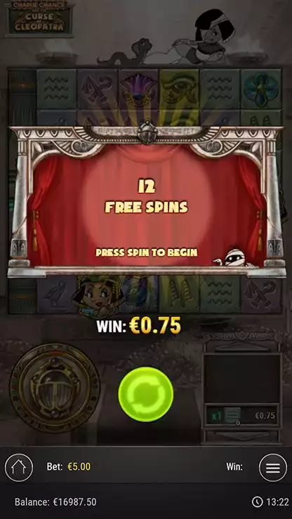 Charlie Chance and the Curse of Cleopatra Mobile Features - Bonus Game