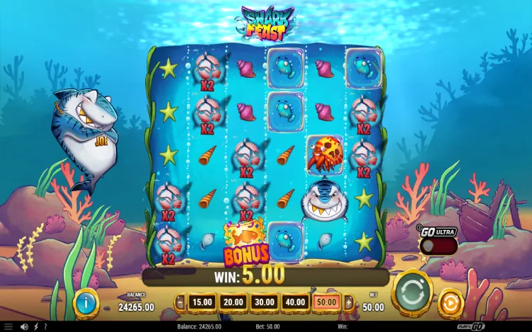 Shark Feast - Chomp Multiplier Feature