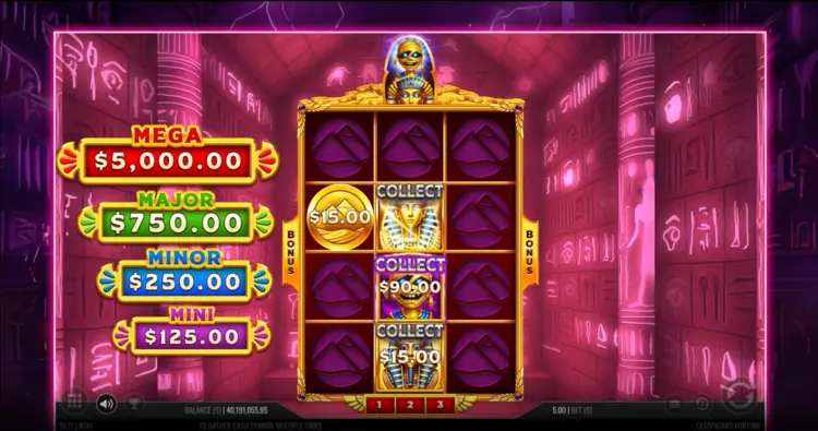 Cleopatras Fortune Collect Feature