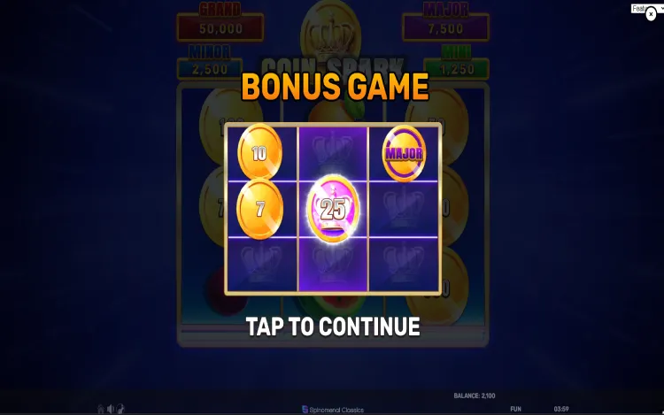 Coin Spark - Bonus Game