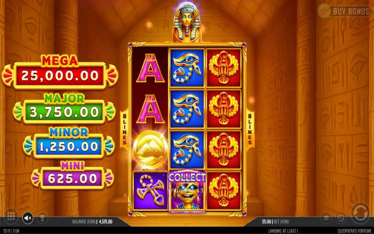 Cleopatra's Fortune - Collect Feature