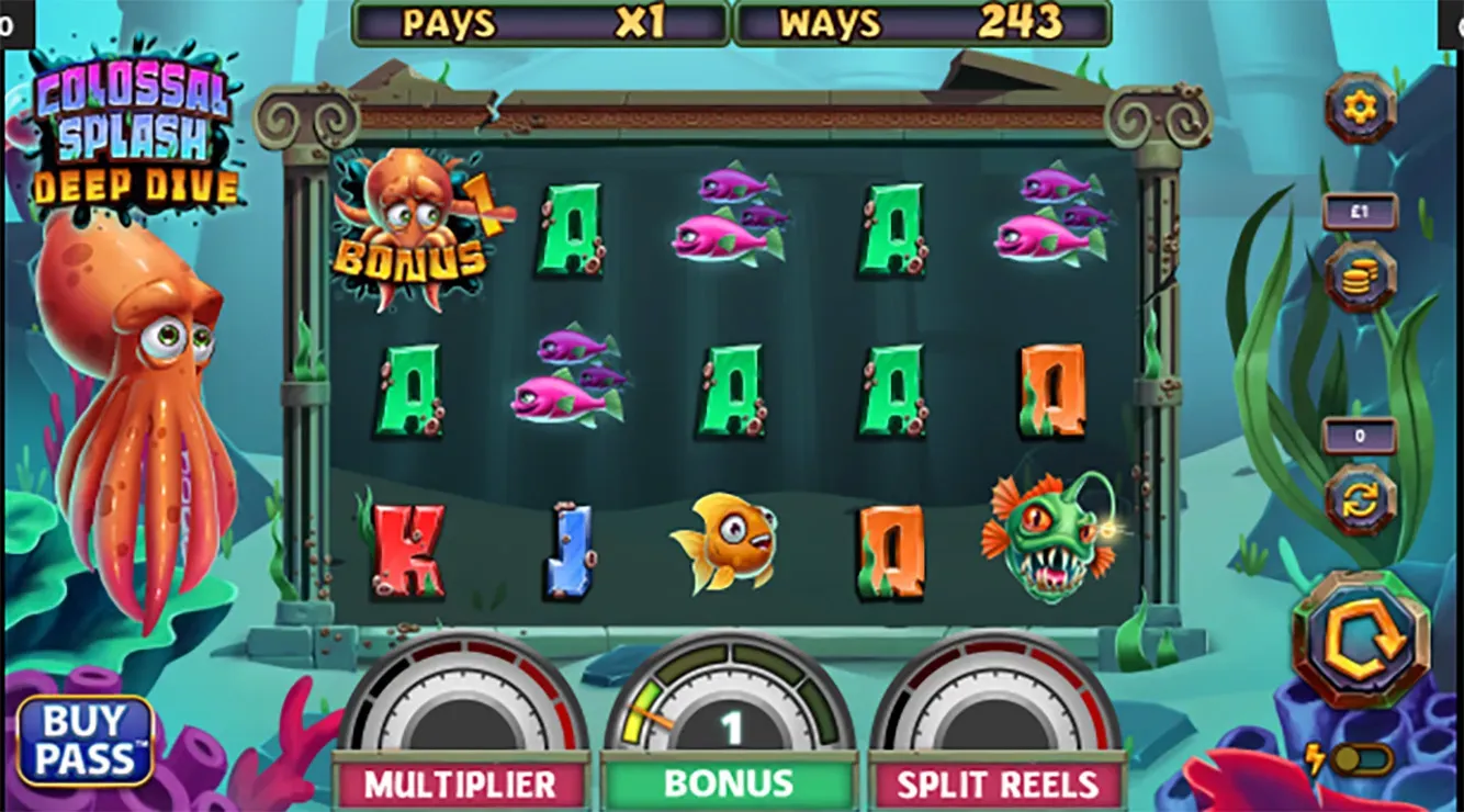 Colossal Splash Deep Dive Mobile Features - Base Game