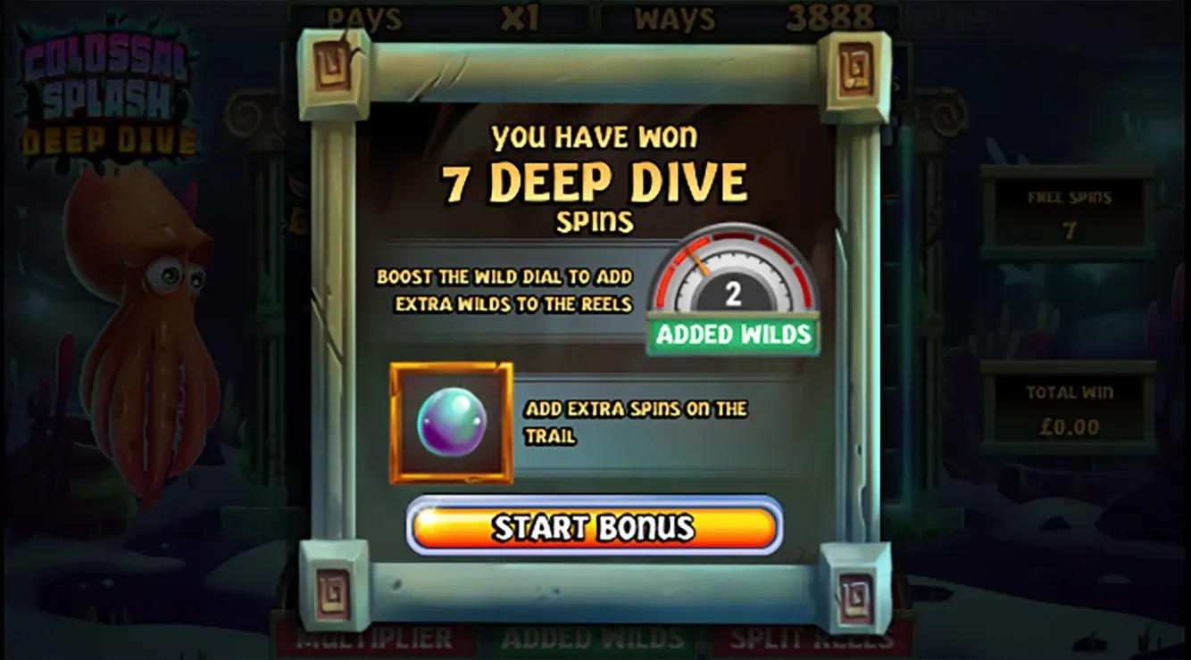 Colossal Splash Deep Dive Mobile Features - Simple Win