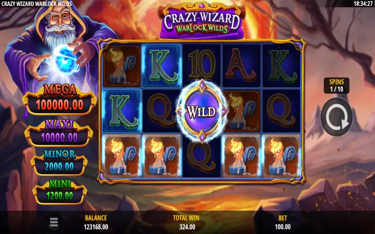 Crazy Wizard Warlocks Wilds - Locking Wilds