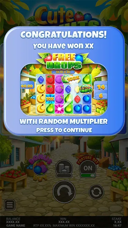 Cute Fruits - Mobile Bonus Game