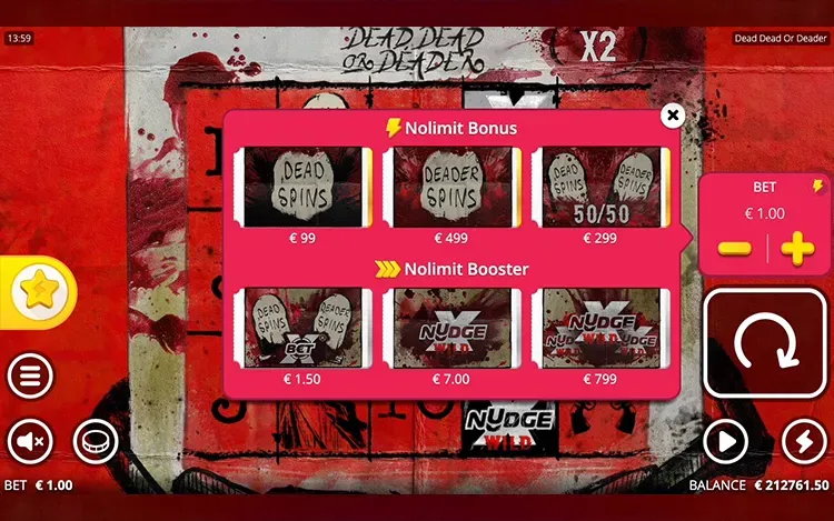 Dead Dead or Deader - Nolimit Booster & Bonus Buy