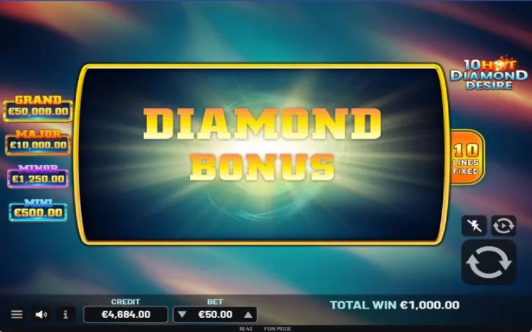 10 Hot Diamond Desire - Diamond Bonus Feature