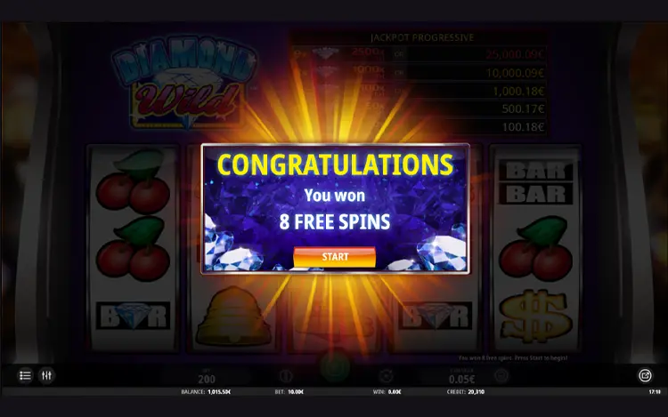 Diamond Wild - Mobile Bonus Game