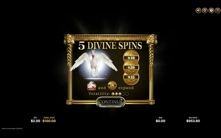 Divine Fortune Black - Free Spins