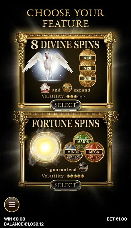 Divine Fortune Black - Mobile Bonus Game