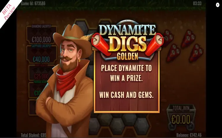 Slingo Mine Frenzy - Dynamite Digs Symbol Feature