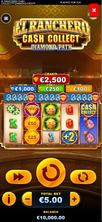 El Ranchero Cash Collect Diamond Path - Mobile Base Game