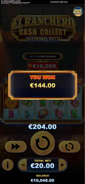 El Ranchero Cash Collect Diamond Path - Mobile Win