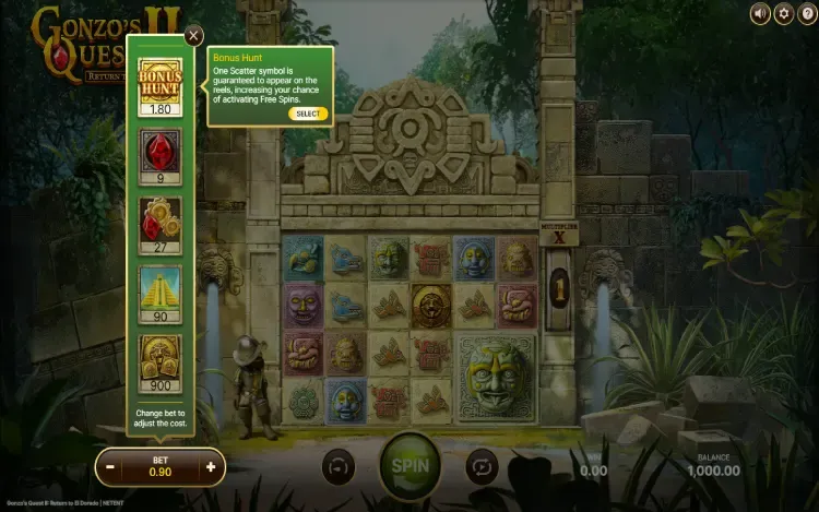 Gonzo’s Quest 2 - Elevate Feature