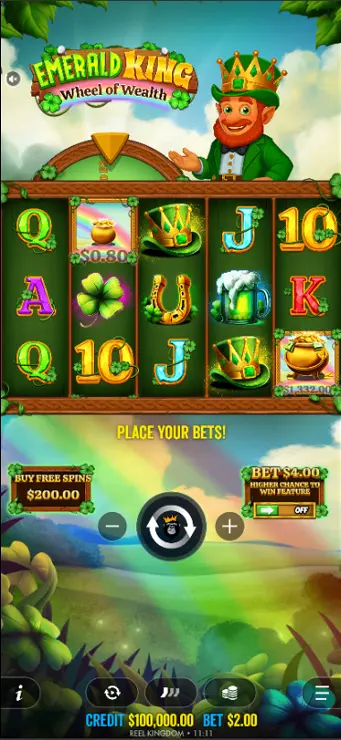 Emerald King Wheel of Wealth - Mobile Base Game
