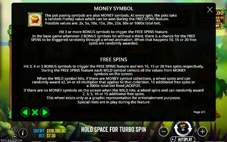 Emerald King Wheel of Wealth - Feature