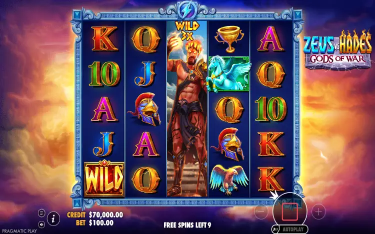 Zeus vs Hades Gods of War - Expanding Wilds with Multiplier Feature