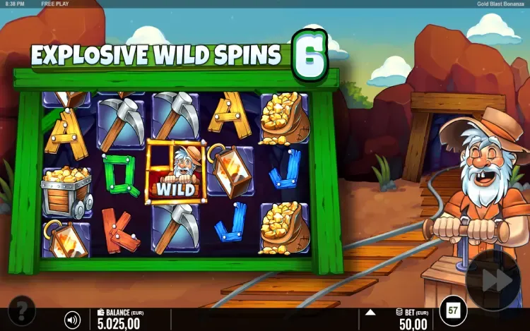 Gold Blast Bonanza - Explosive Wild Spins Feature